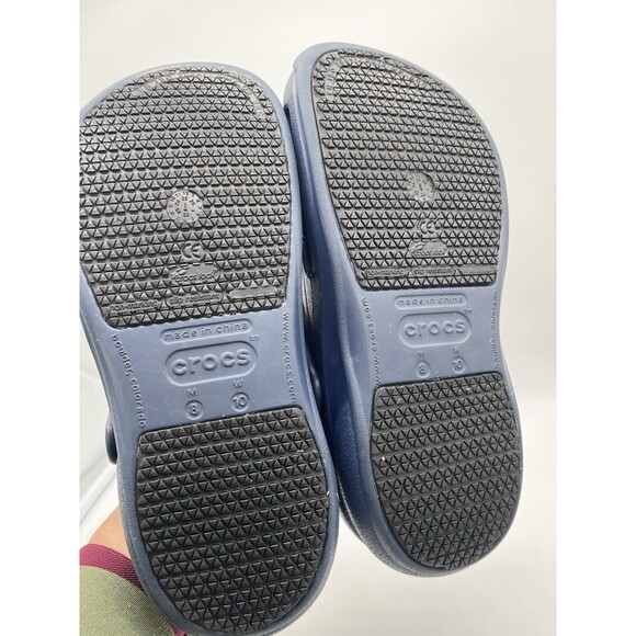 Crocs Bistro Clogs W 10 M 8 Navy Slip On Casual Shoes Work Slip Resistant - Picture 4 of 6